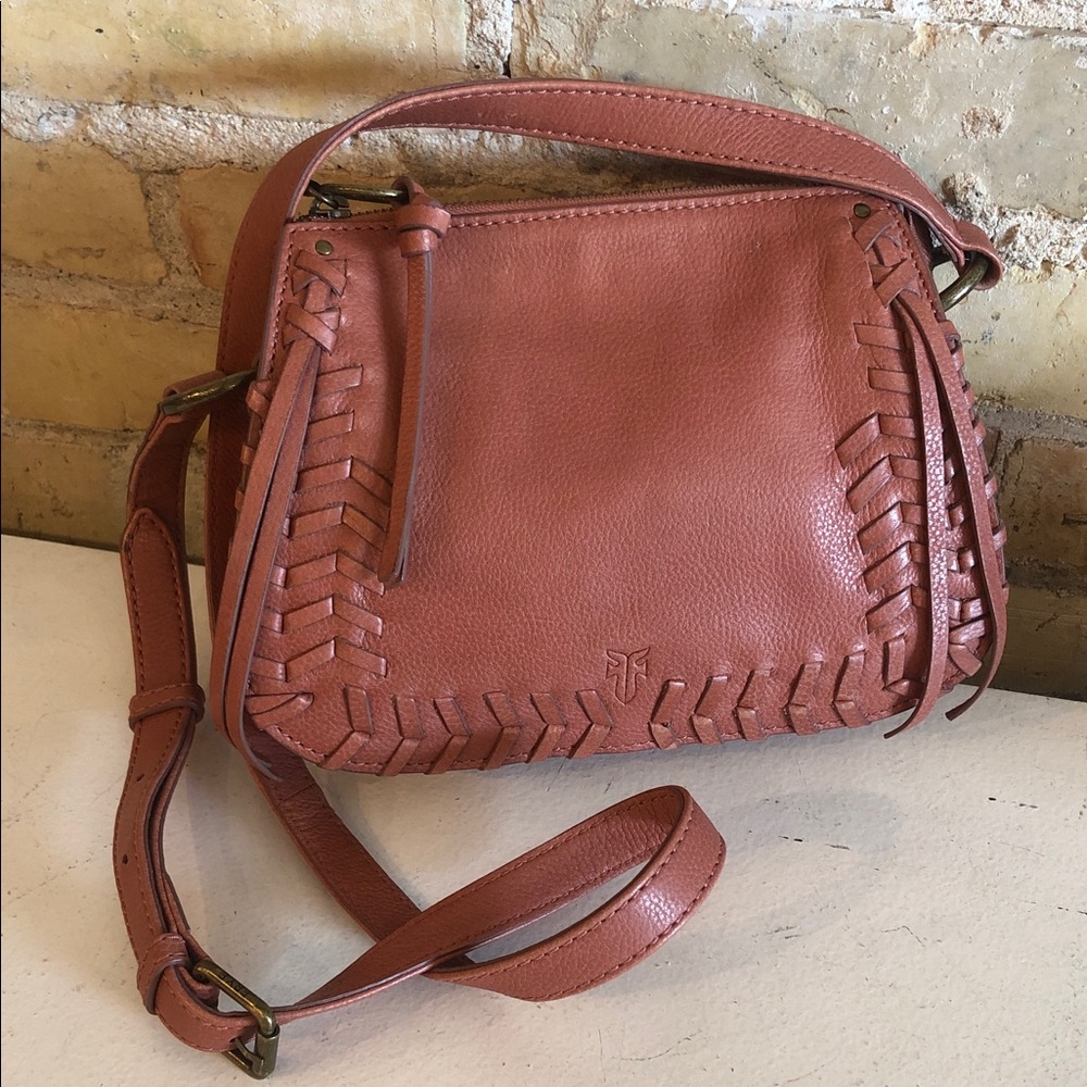 Frye Pink Pebbled Leather Crossbody Purse Bag